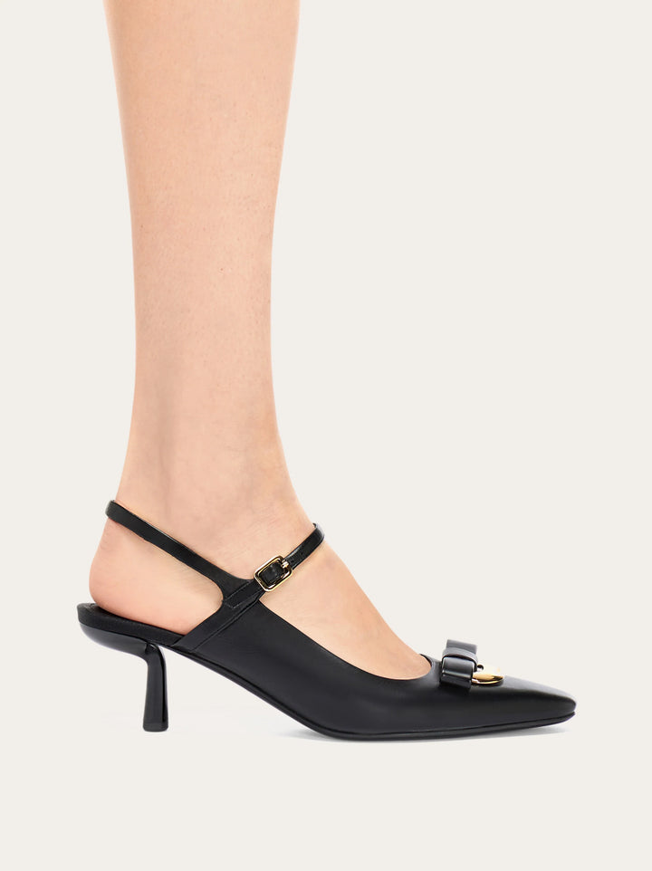 Ferragamo Drop Bow ornament slingback