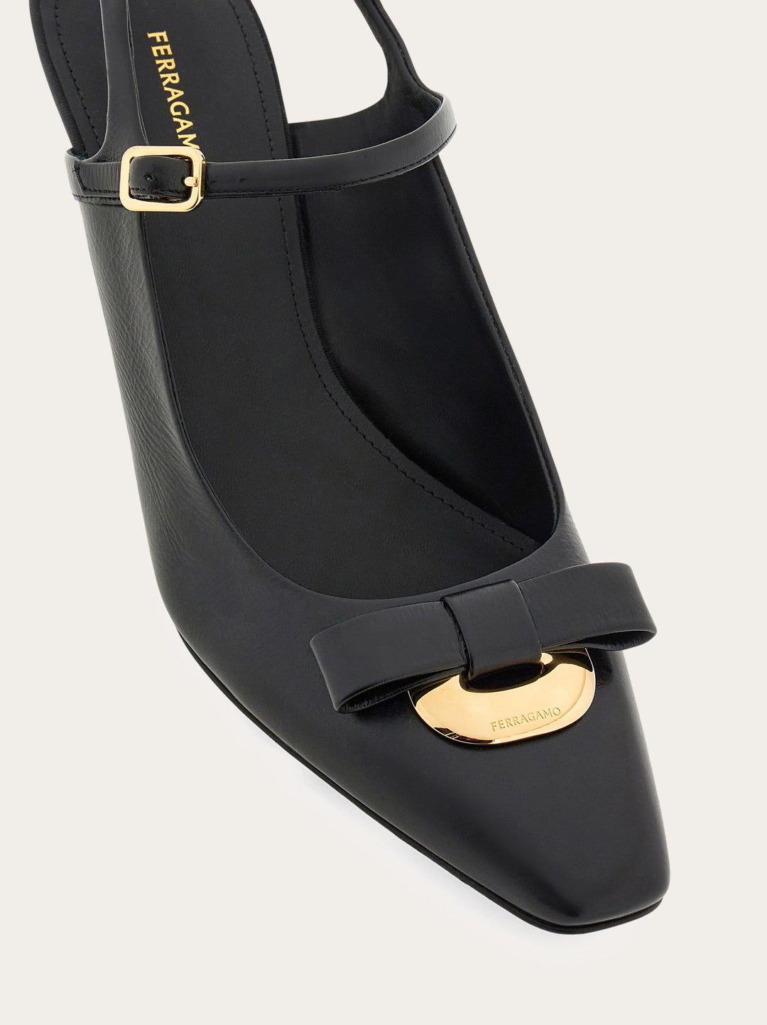 Ferragamo Drop Bow ornament slingback