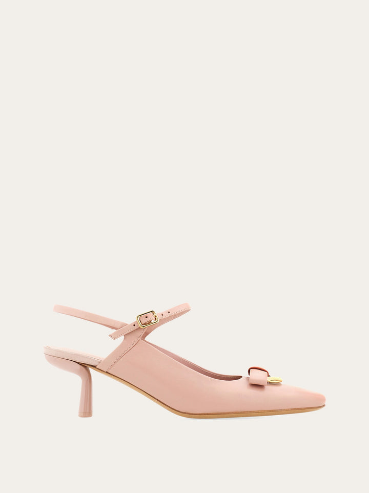 Ferragamo Drop Bow ornament slingback