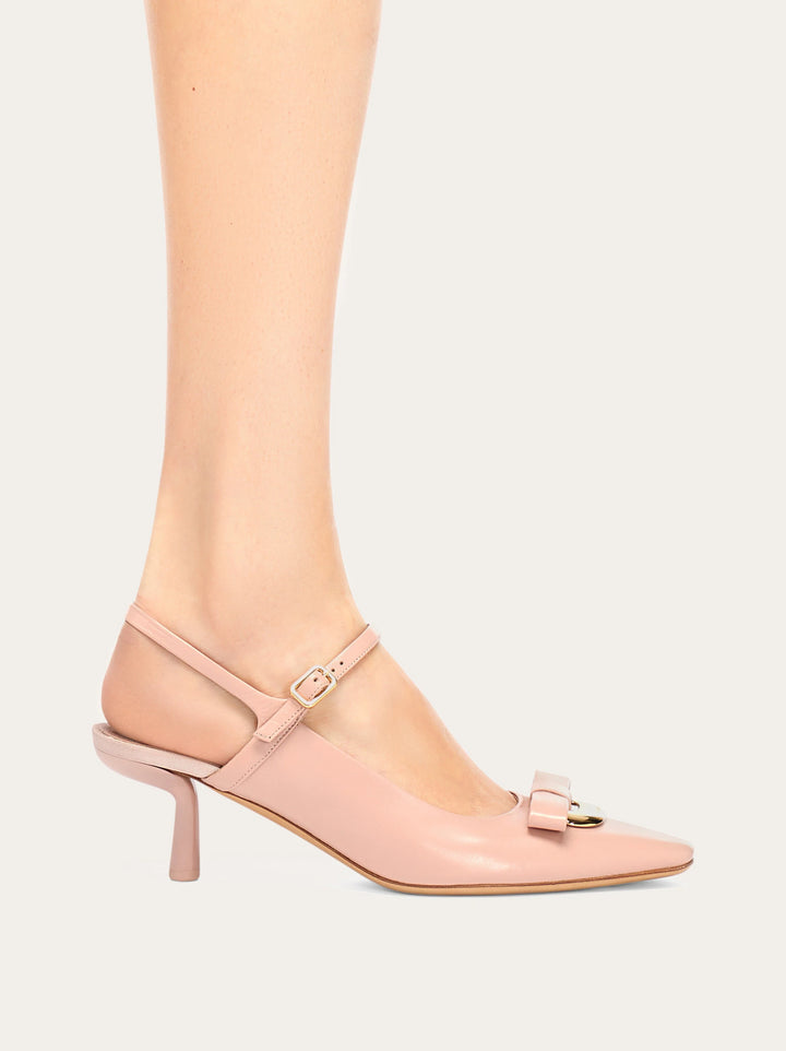 Ferragamo Drop Bow ornament slingback