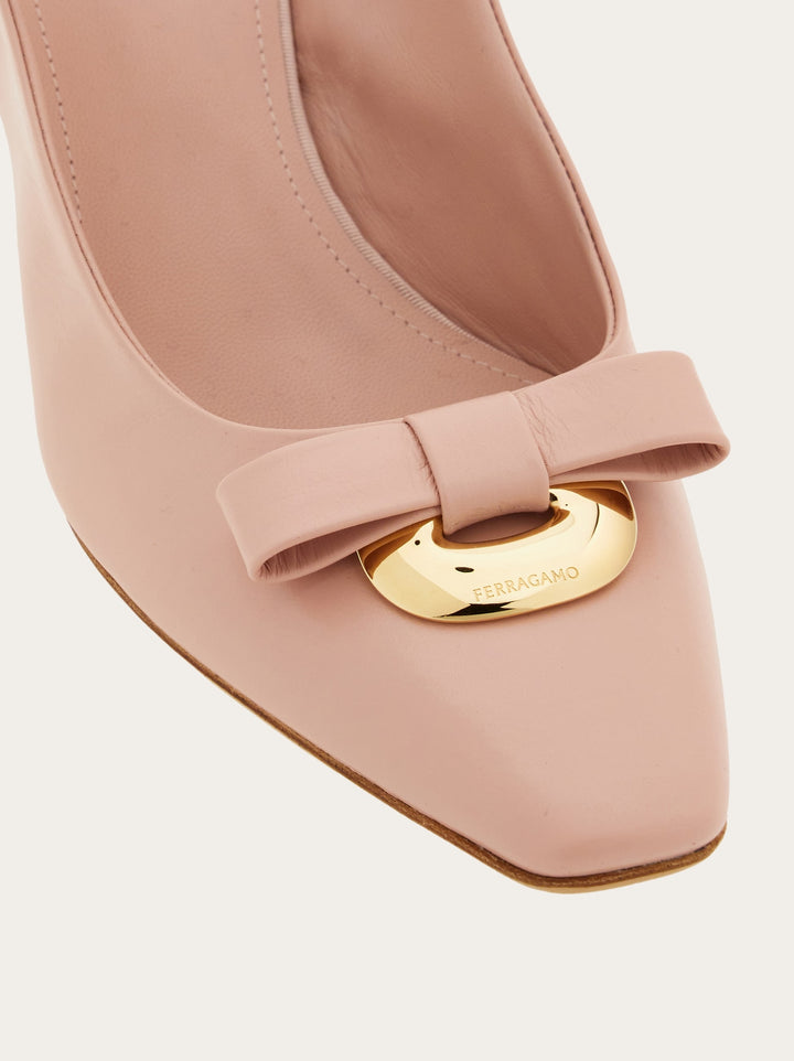 Ferragamo Drop Bow ornament slingback