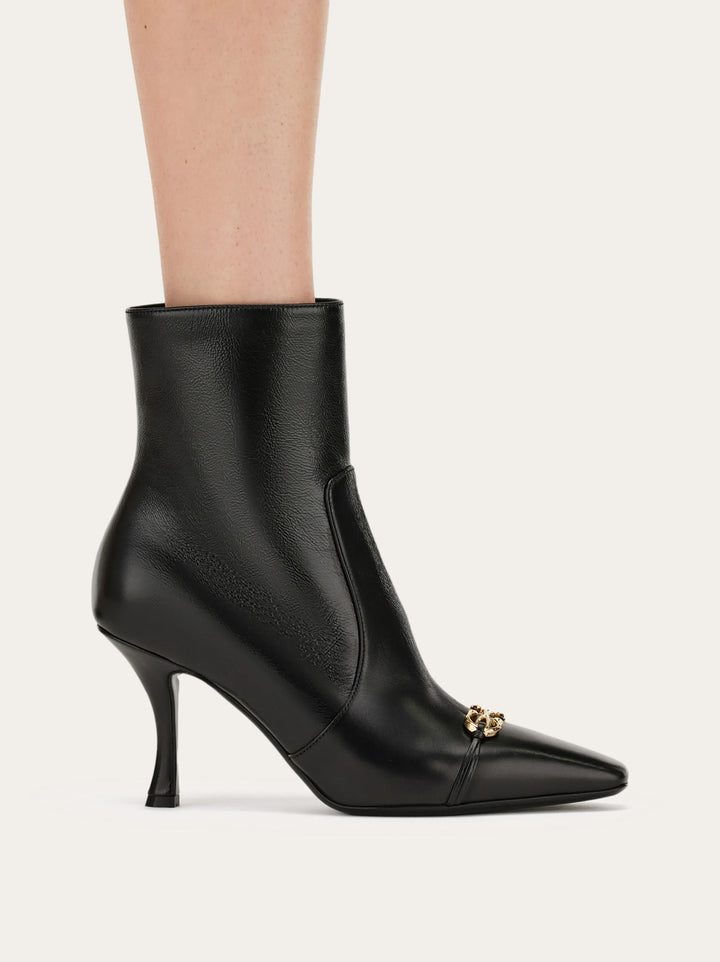 Ferragamo Gancini ornament ankle boot