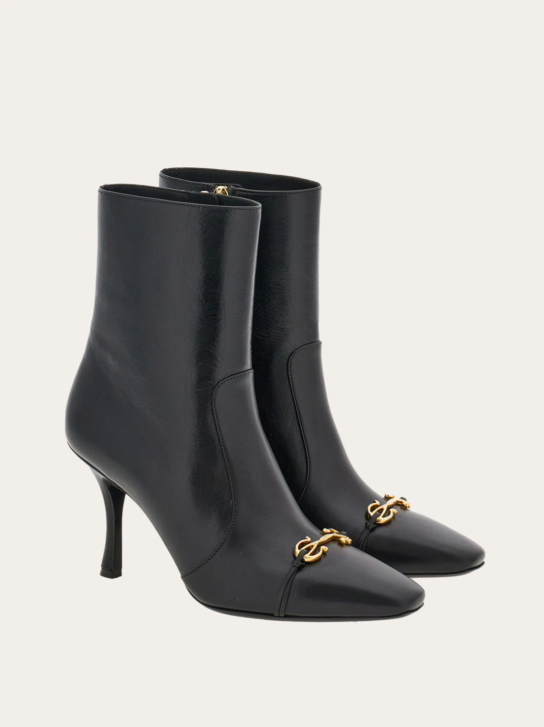 Ferragamo Gancini ornament ankle boot