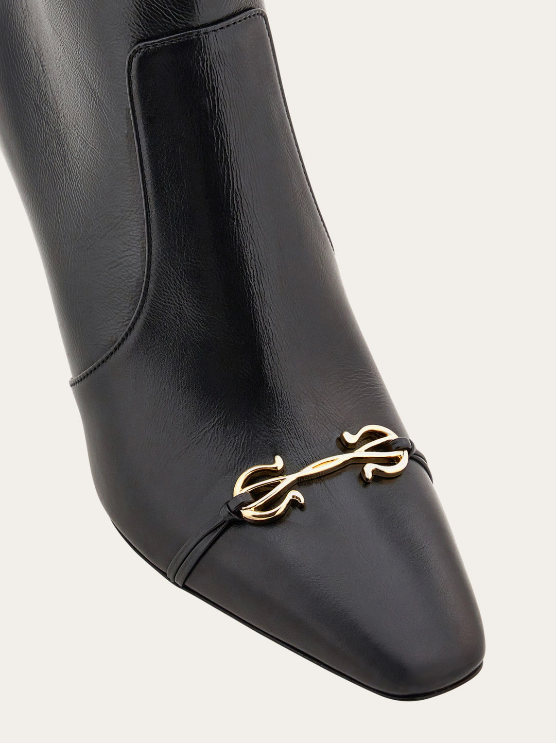 Ferragamo Gancini ornament ankle boot