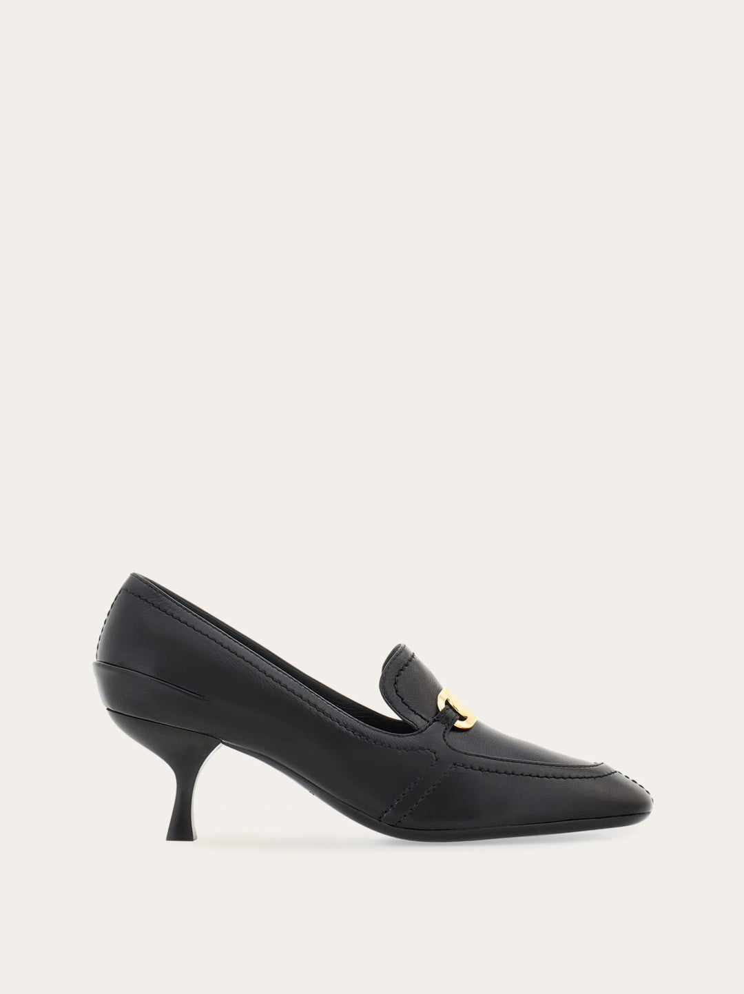 Ferragamo Kitten heel loafer with new Vara buckle