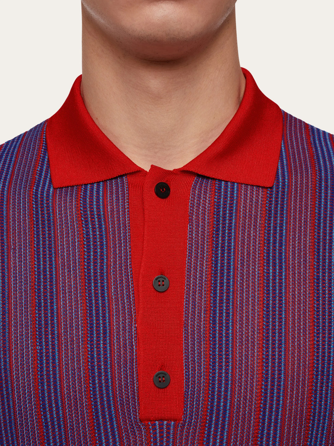 Ferragamo  Polo with vertical stripes