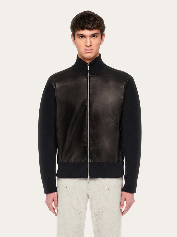 Ferragamo Blouson with leather inserts