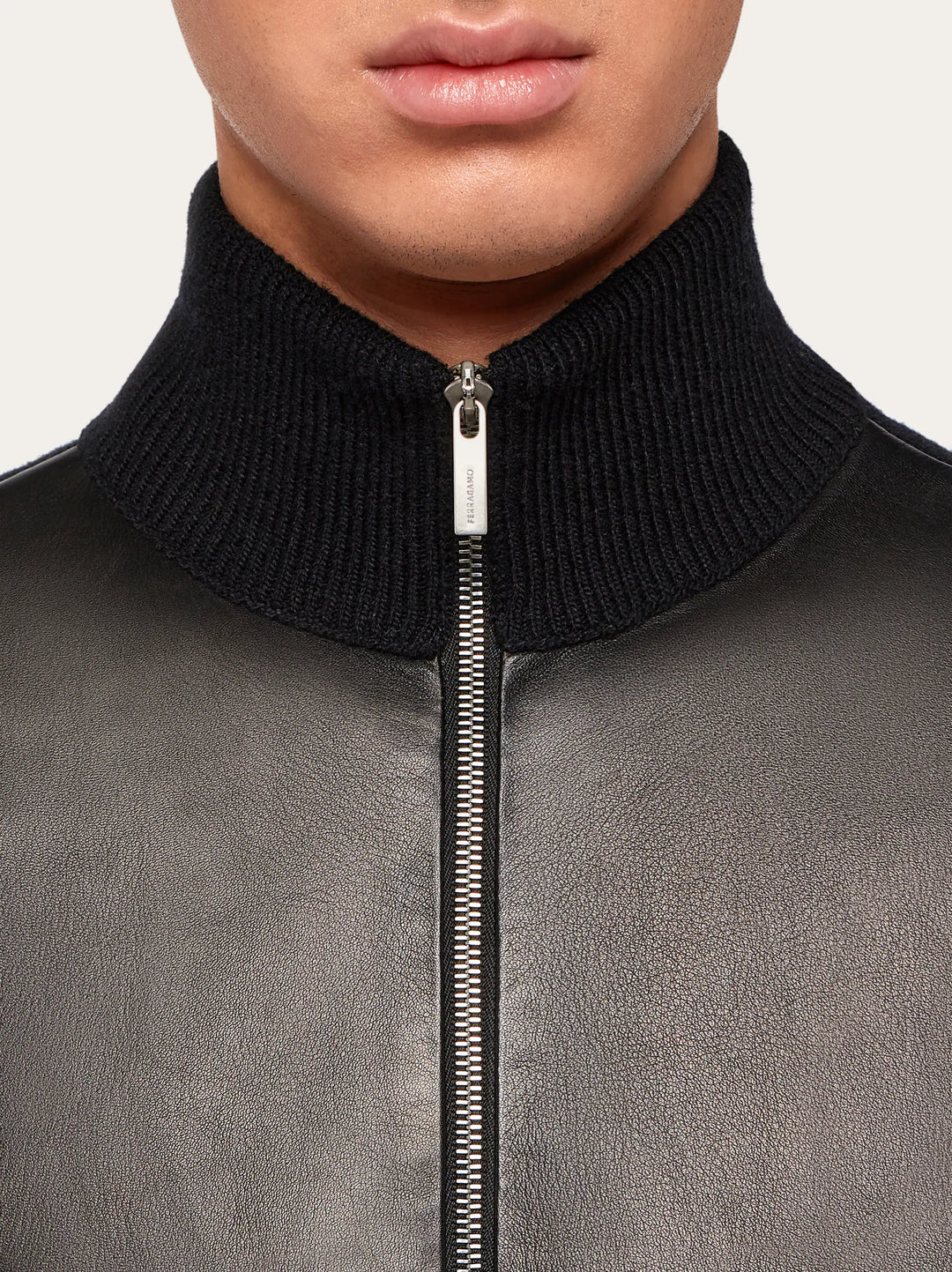 Ferragamo Blouson with leather inserts