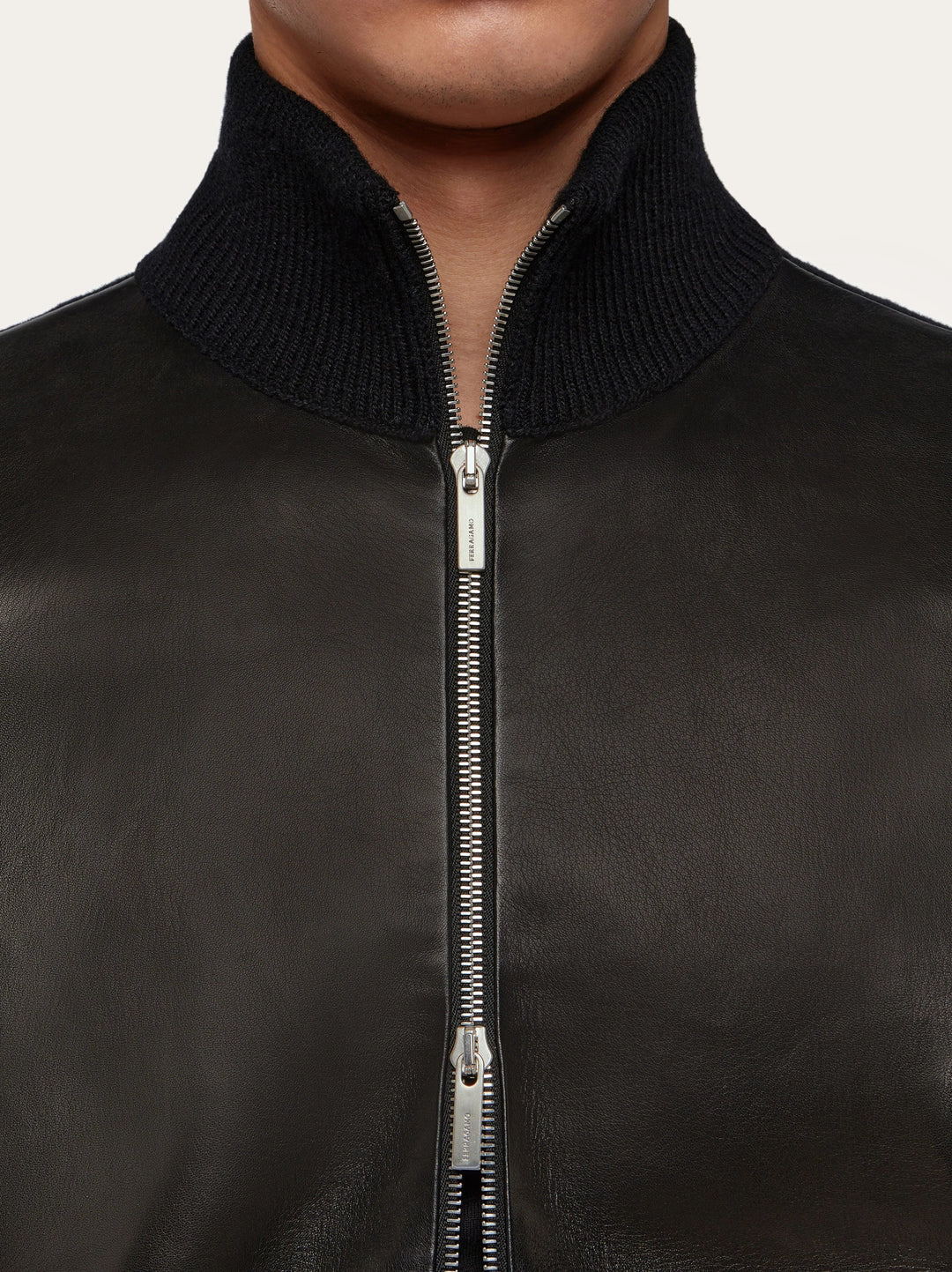 Ferragamo Blouson with leather inserts