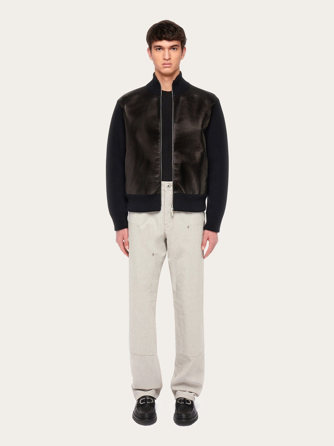 Ferragamo Blouson with leather inserts