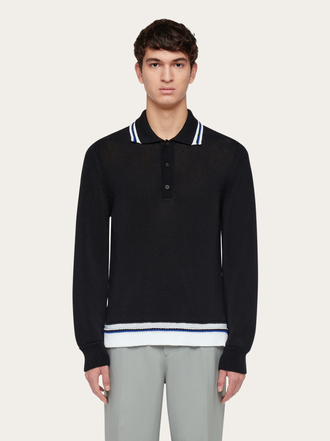 Ferragamo Long sleeved polo shirt