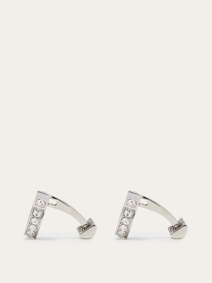 Ferragamo Gancini cufflinks with crystals