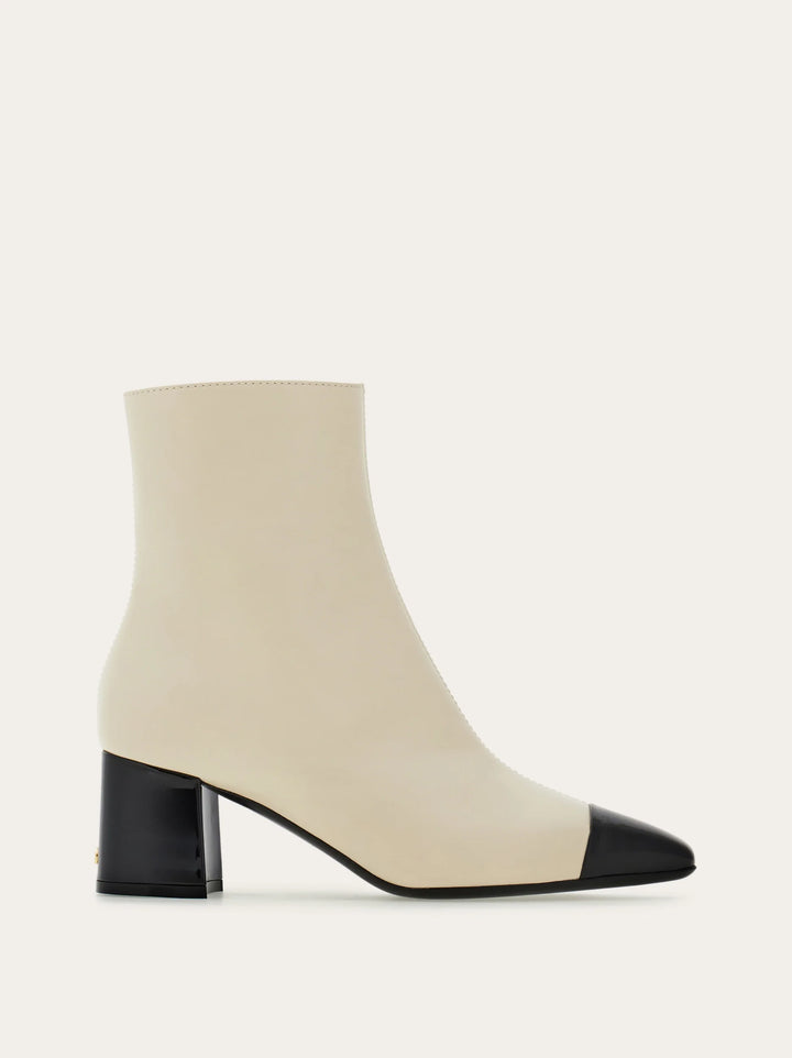 Ferragamo Bootie with patent accents