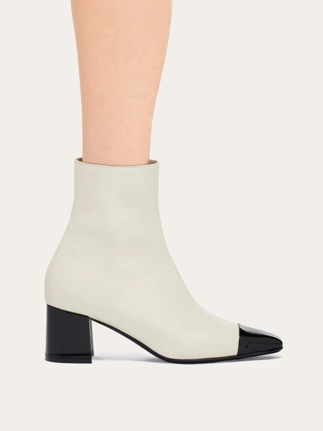 Ferragamo Bootie with patent accents