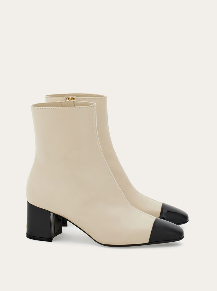 Ferragamo Bootie with patent accents