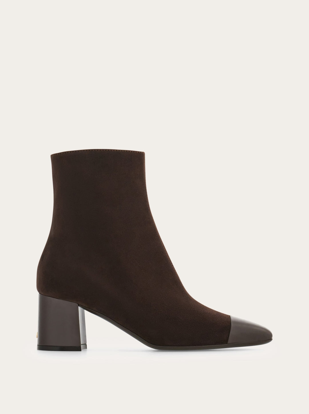 Ferragamo Bootie with patent accents