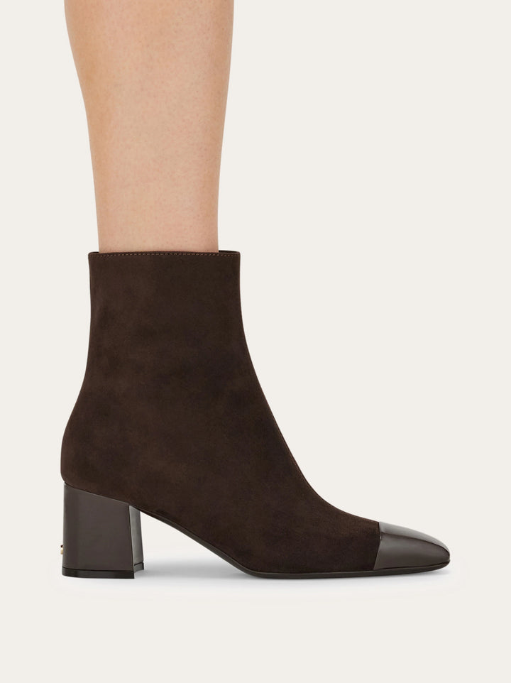 Ferragamo Bootie with patent accents