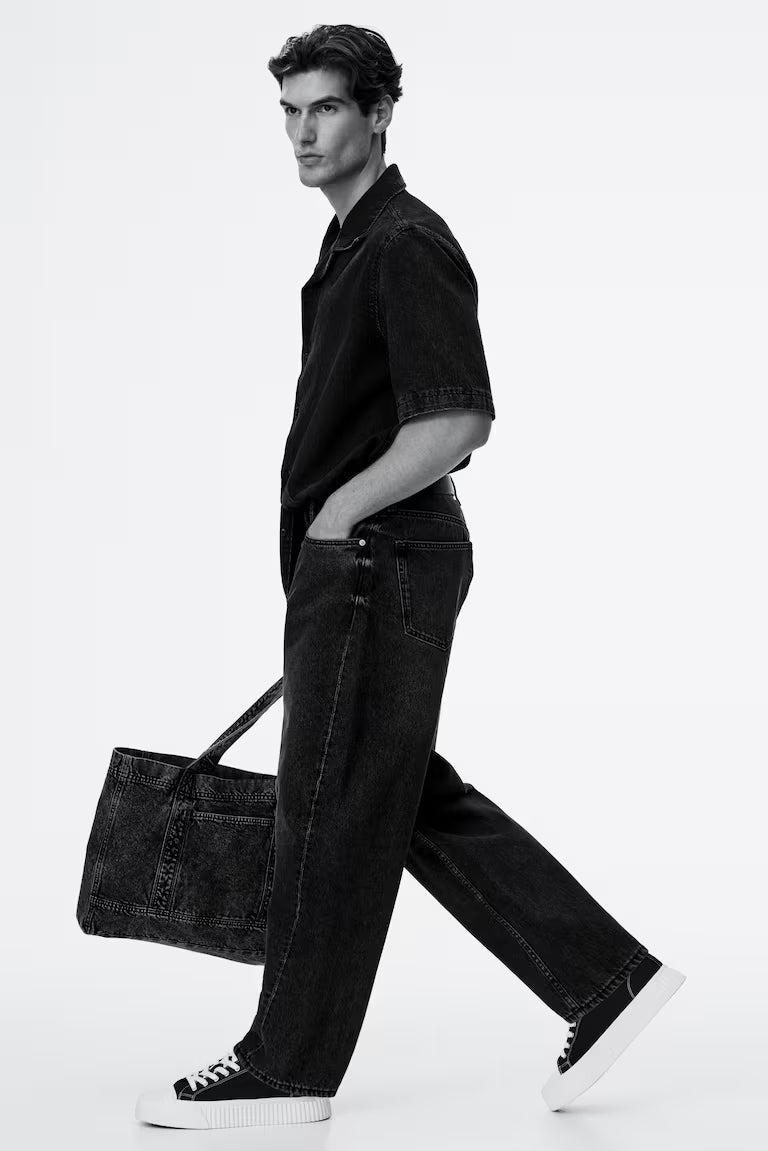 H&M Barrel-Leg Loose-Fit Jeans