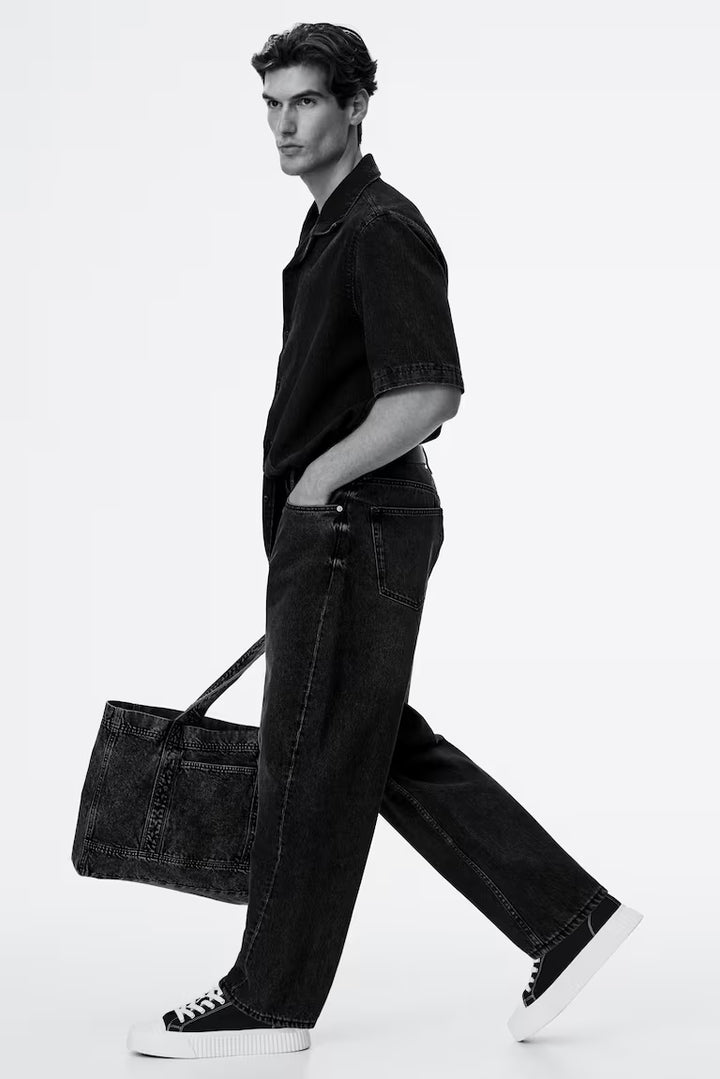 H&M Barrel-Leg Loose-Fit Jeans