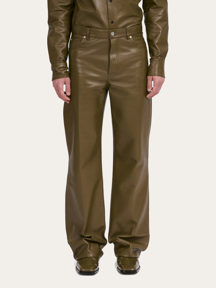 FERRAGAMO Nappa five pocket trouser