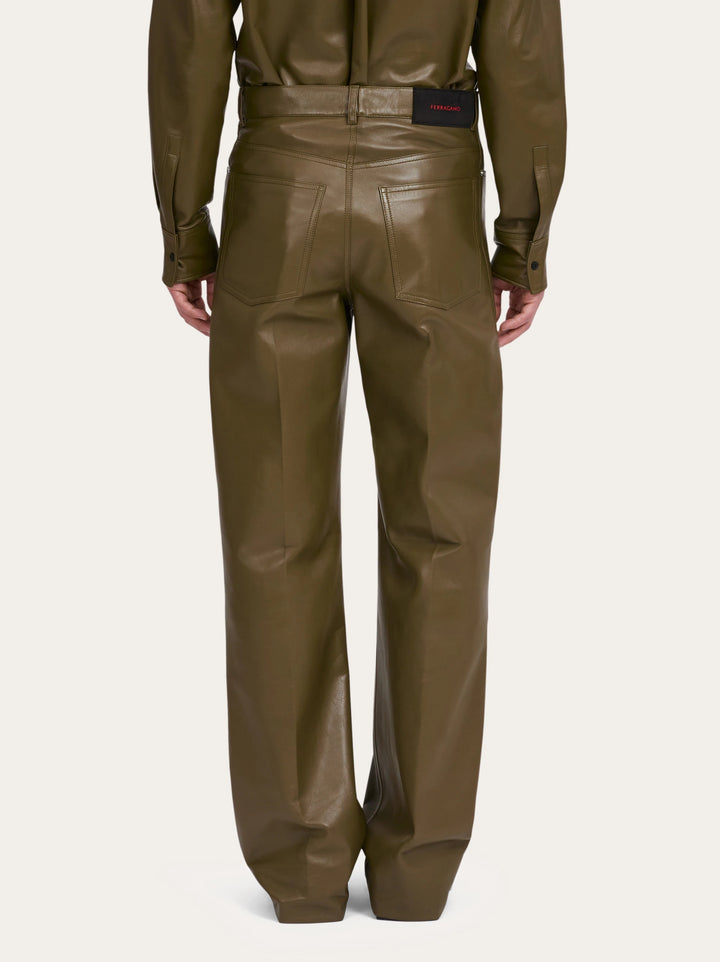 FERRAGAMO Nappa five pocket trouser