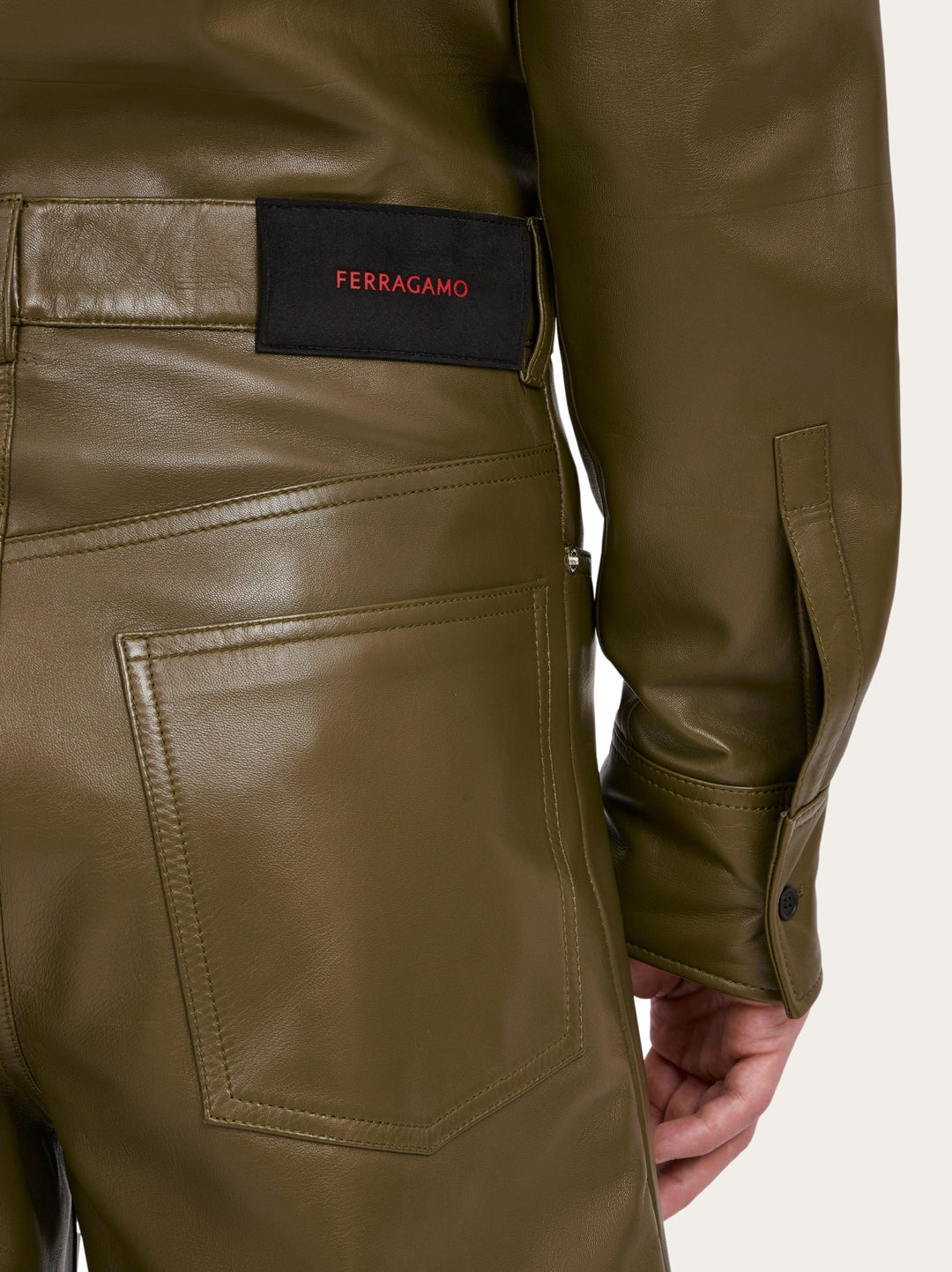 FERRAGAMO Nappa five pocket trouser