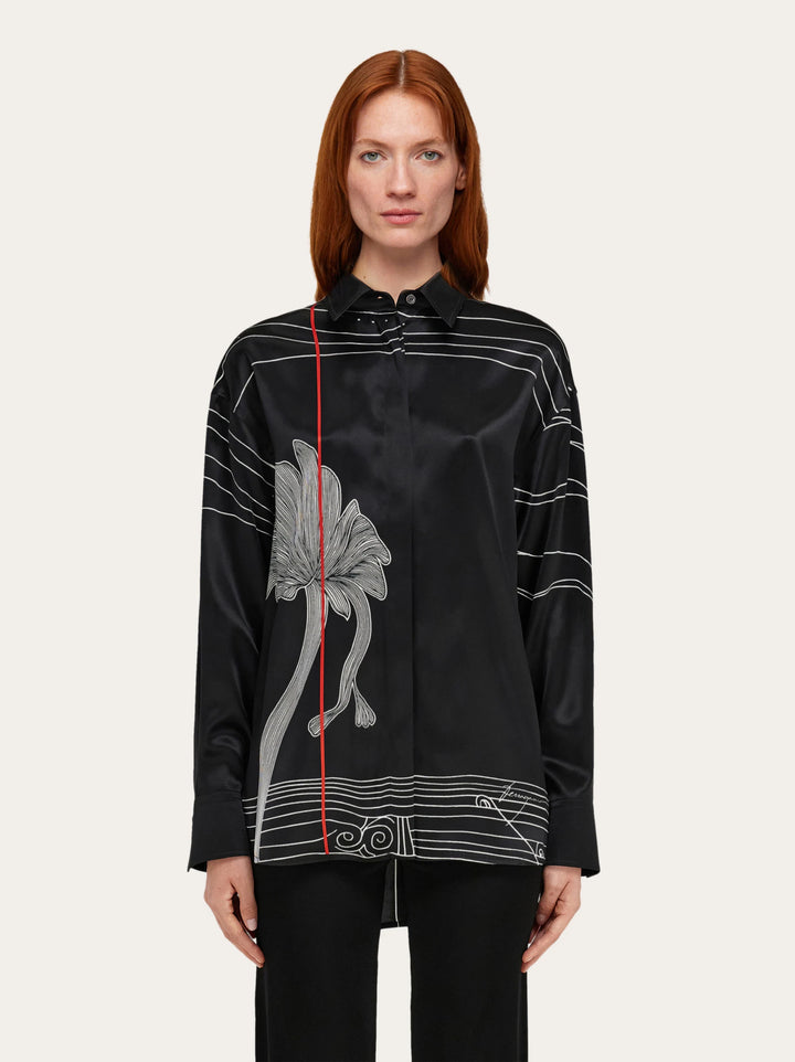 Ferragamo Printed silk shirt