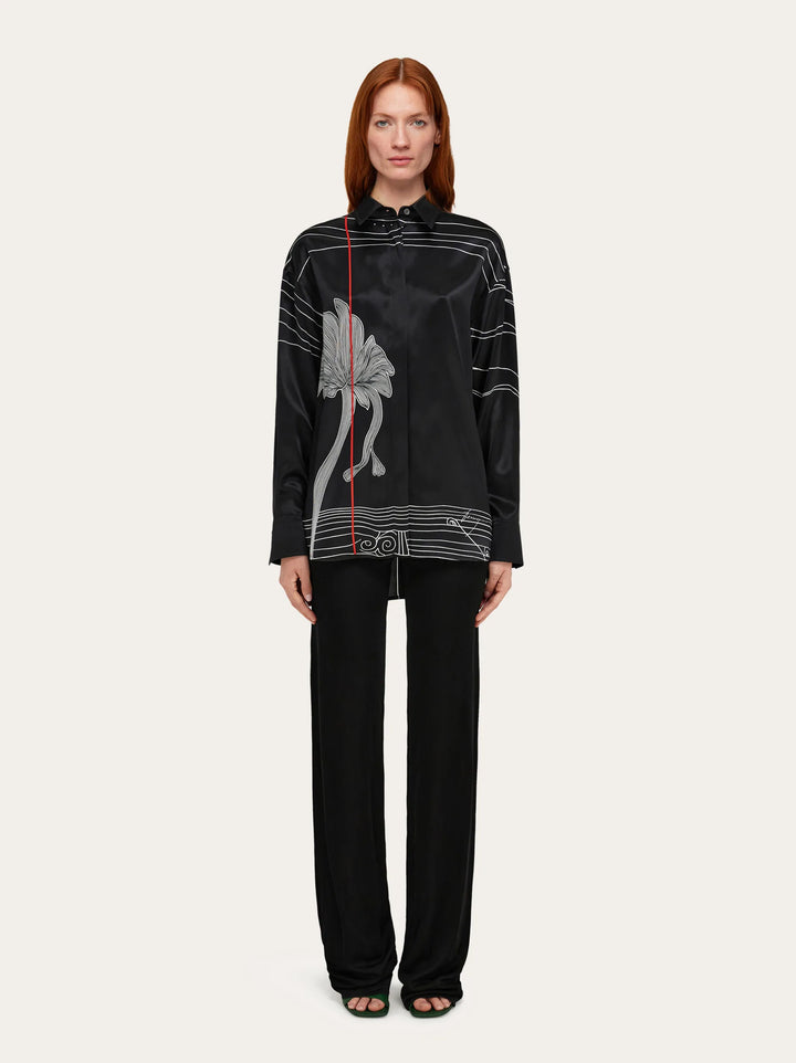 Ferragamo Printed silk shirt