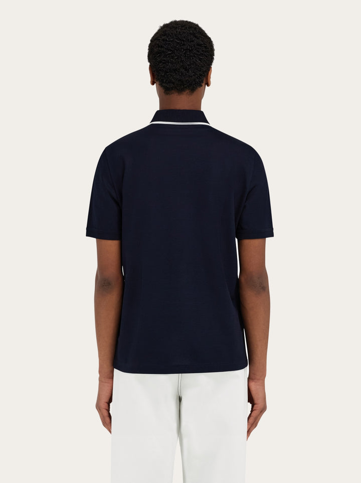 Ferragamo Cotton polo shirt with zip closure