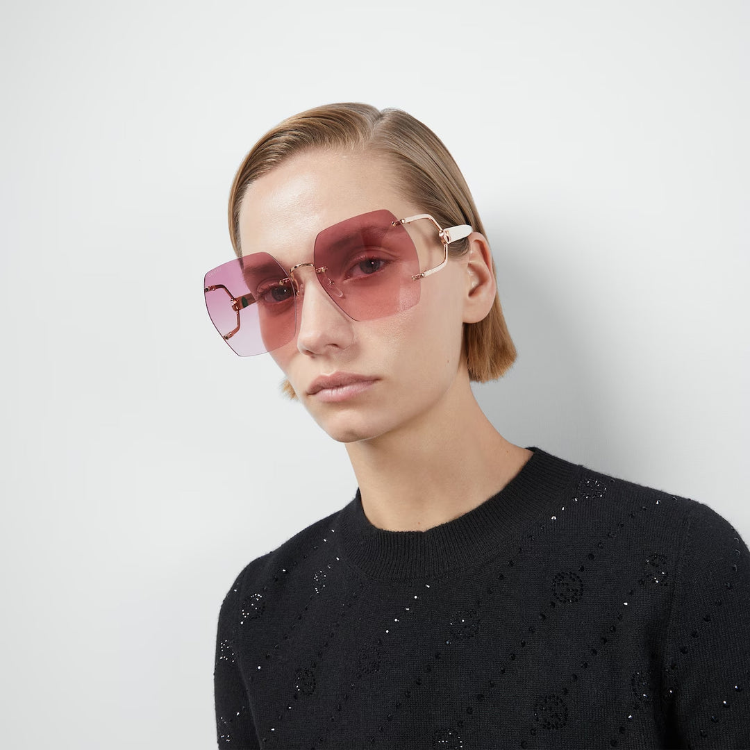 GUCCI Geometric frame sunglasses