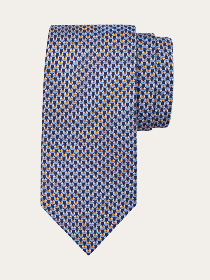 Ferragamo Owl print silk tie