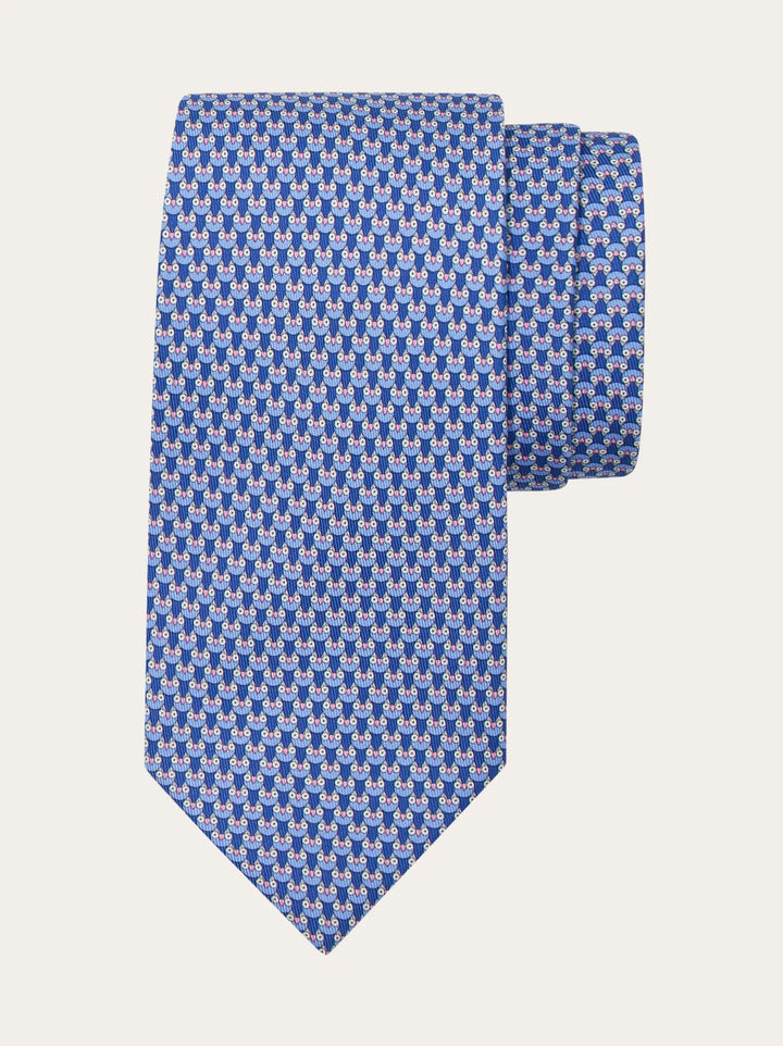 Ferragamo Owl print silk tie