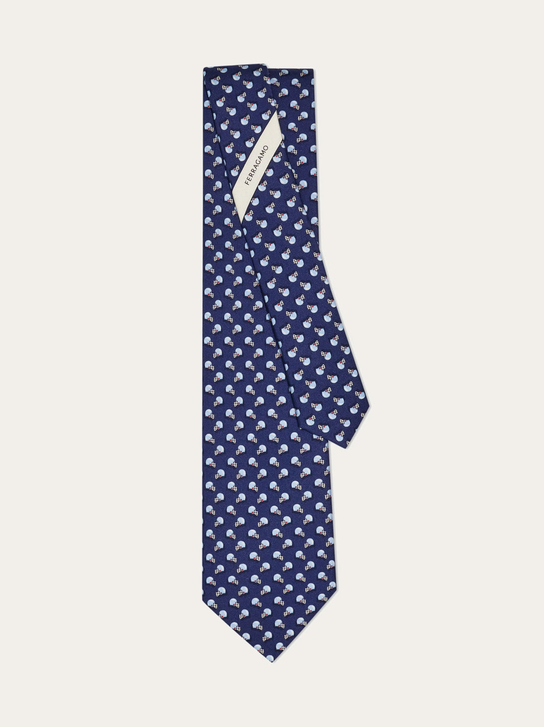 Ferragamo Football print silk tie