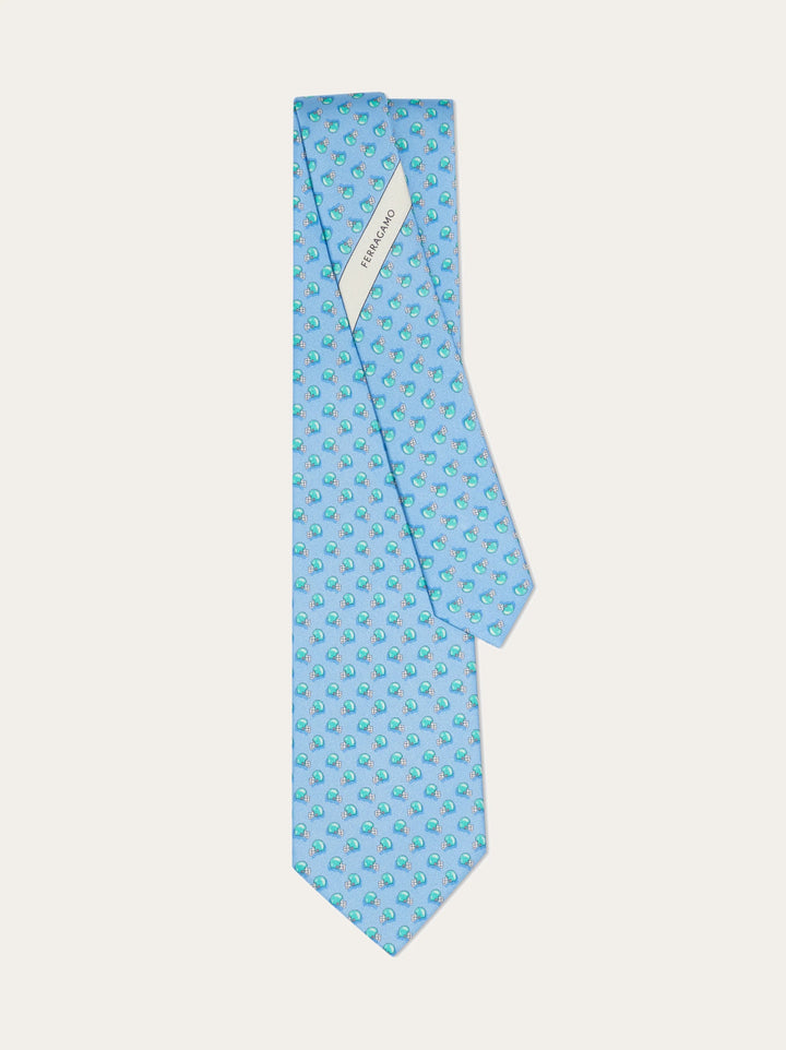 Ferragamo Football print silk tie