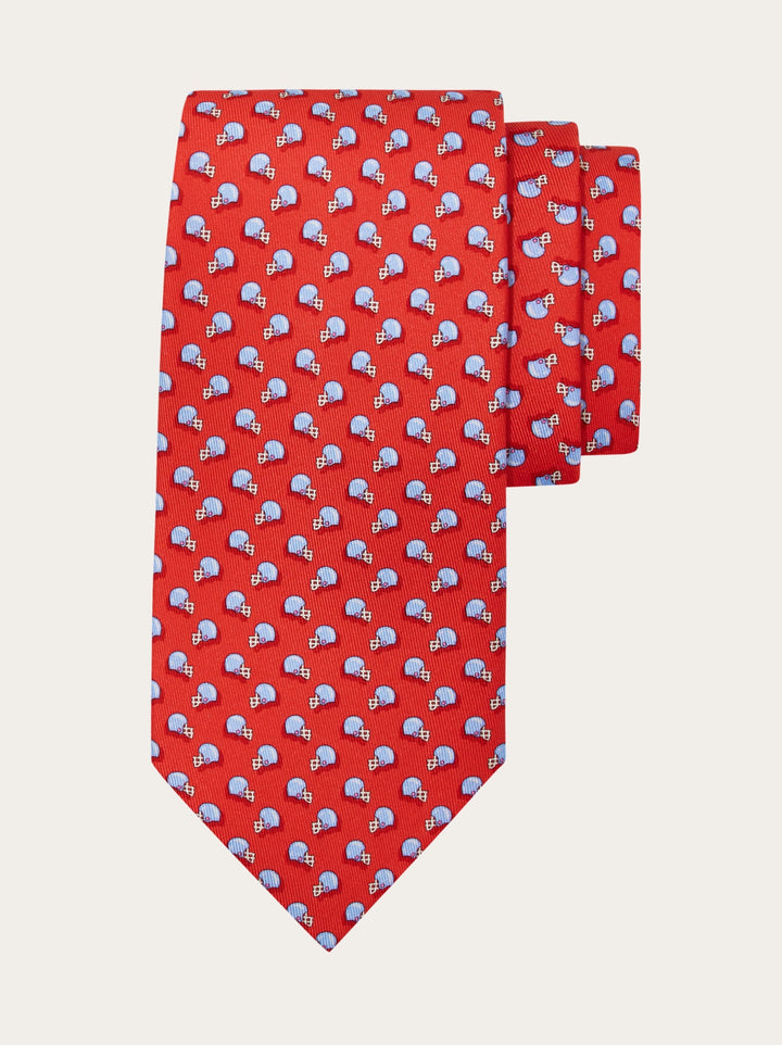 Ferragamo Football print silk tie