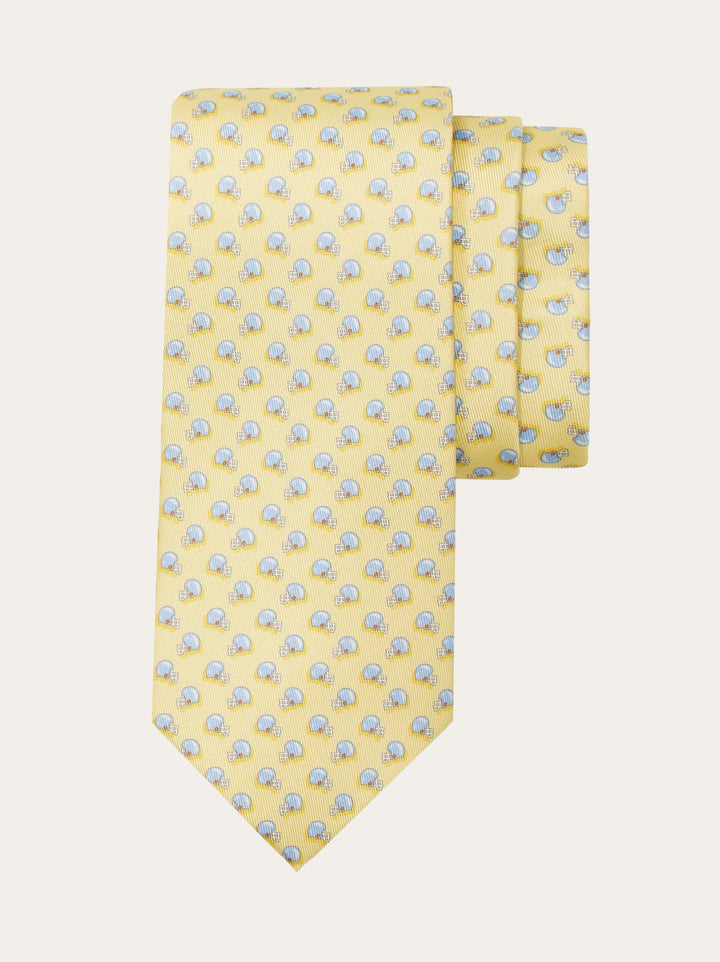 Ferragamo Football print silk tie