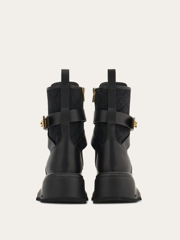 Ferragamo Monogram combat boot