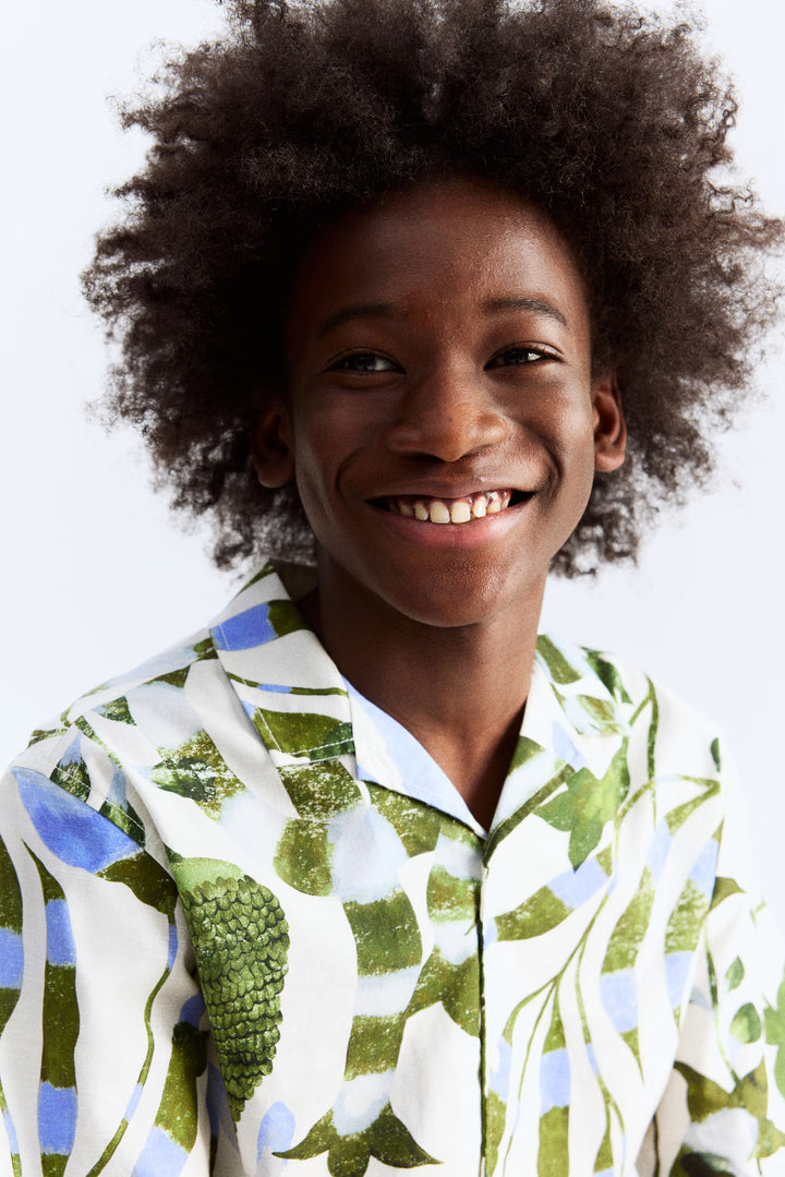 H&M Printed Cotton Resort Shirt