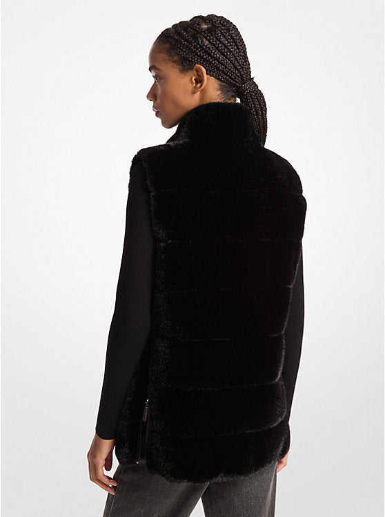 Michael Kors Quilted Faux Fur Vest