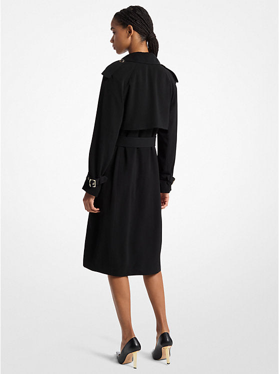 Michael Kors Draped Woven Trench Coat