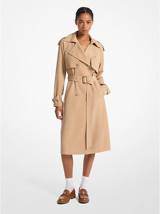 Michael Kors Draped Woven Trench Coat