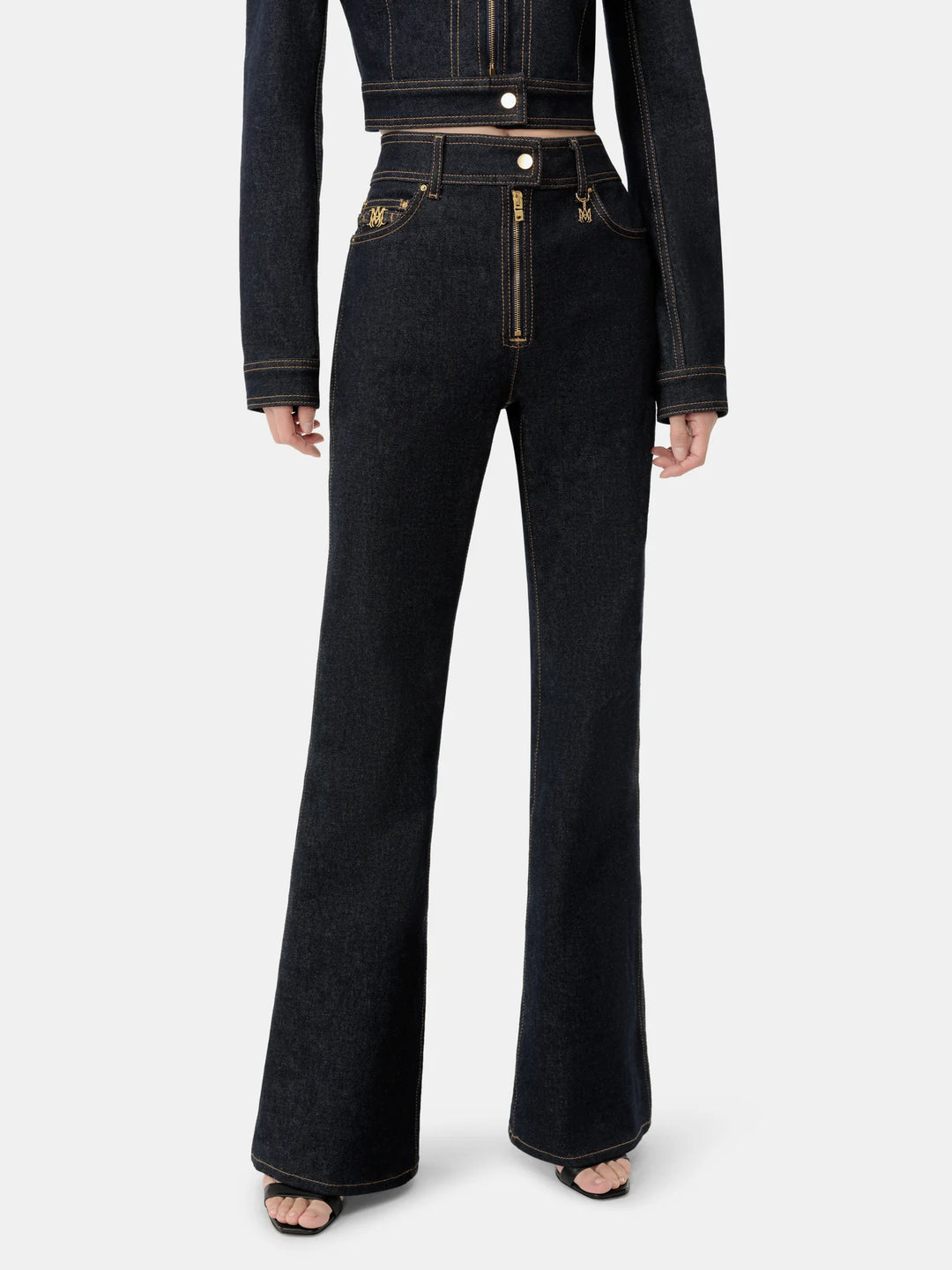 AMIRI WOMEN'S ZIP UP FLARE JEAN
