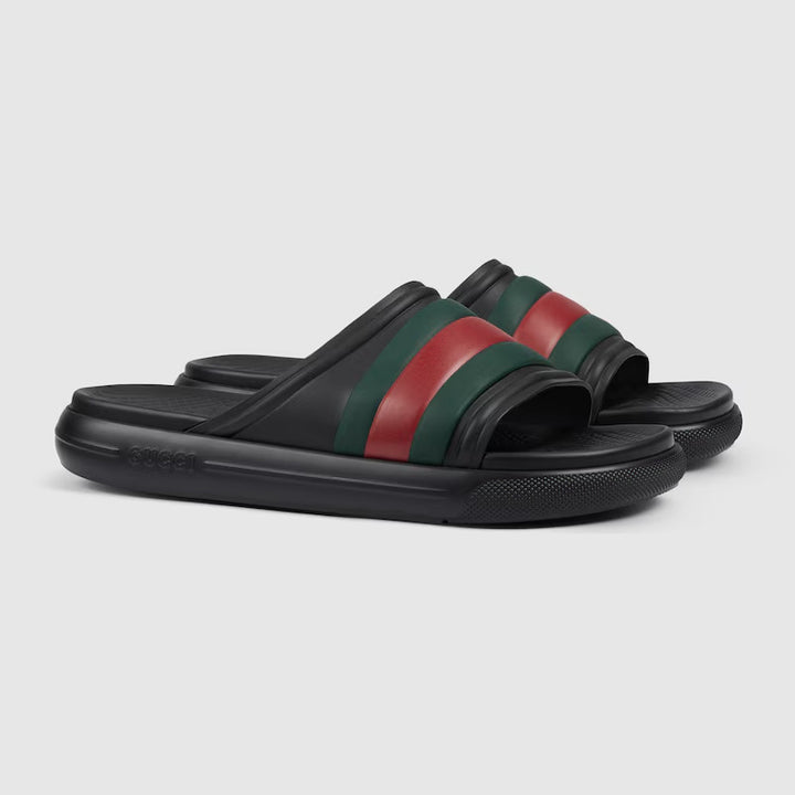 GUCCI Men's Web slide sandal