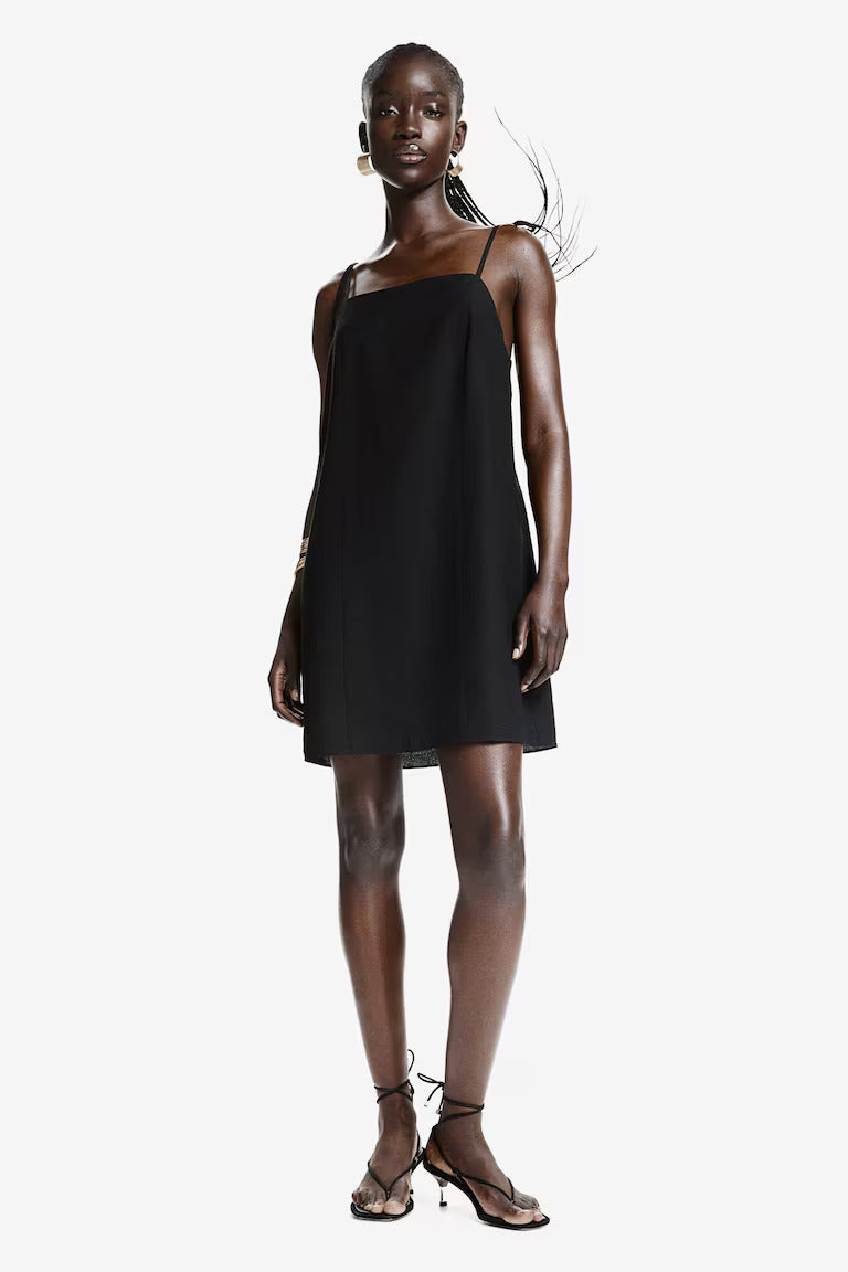 H&M Dress with Tie Shoulder Straps