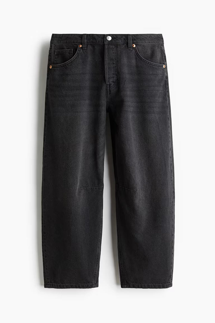 H&M Barrel Regular Cropped Jeans