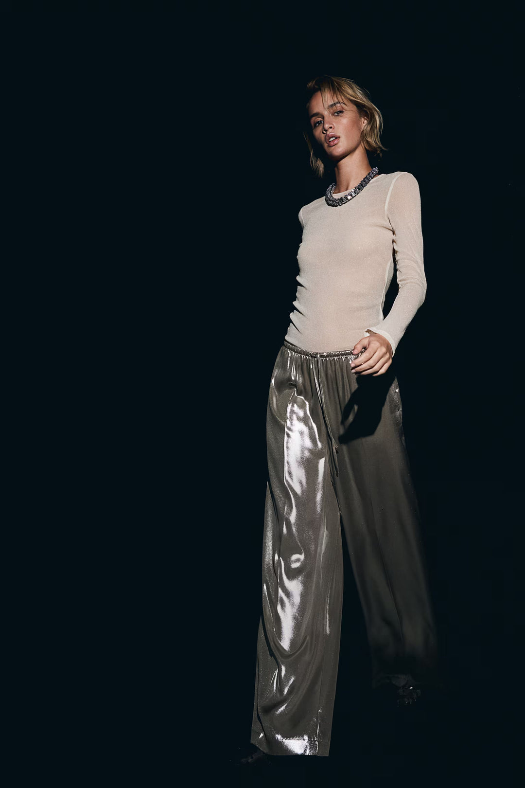 H&M Wide-Leg Drawstring Pants