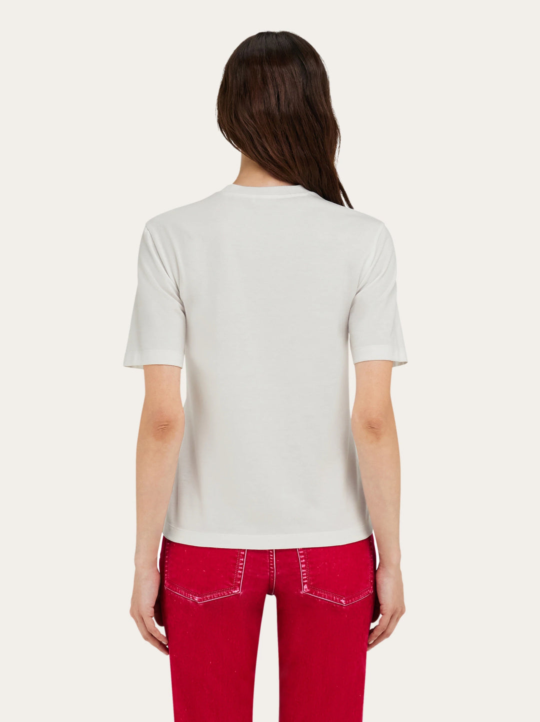 Ferragamo Short sleeved T-shirt with cursive logo detail