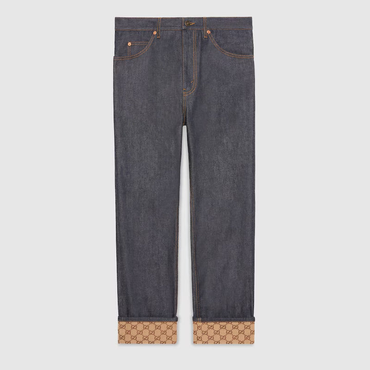 GUCCI DENIM PANT WITH CUFFS