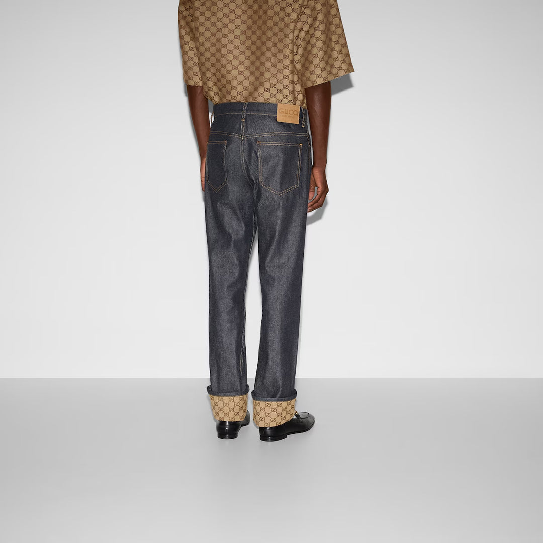 GUCCI DENIM PANT WITH CUFFS