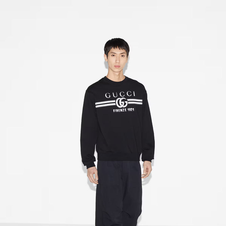 GUCCI COTTON JERSEY PRINTED SWEATSHIRT